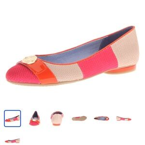 Tommy Hilfiger Gene ballet flats Pink and Orange 7.5